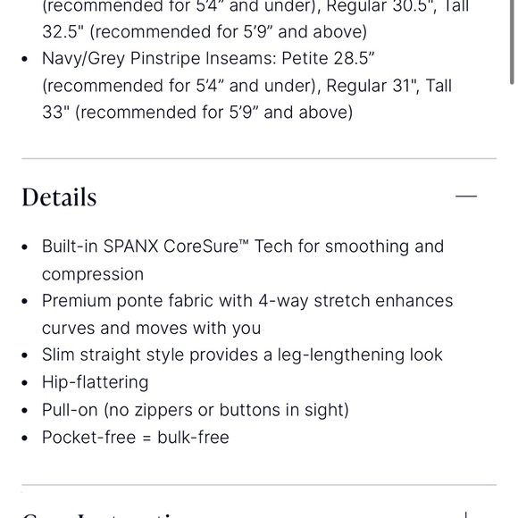 Spanx perfect fit pant - navy, size medium - Picture 7 of 7